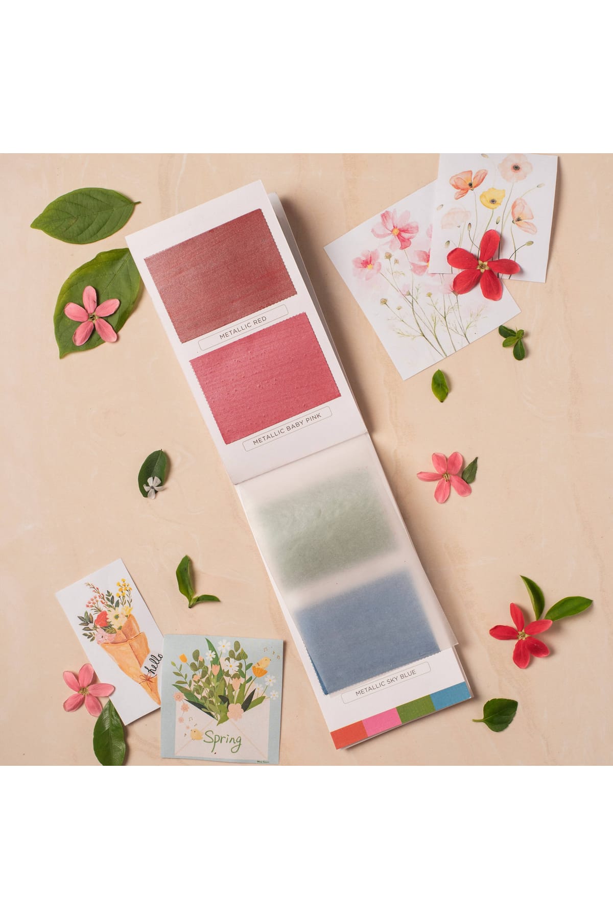 Spring Colorsheets - 16 Handmade Watercolors