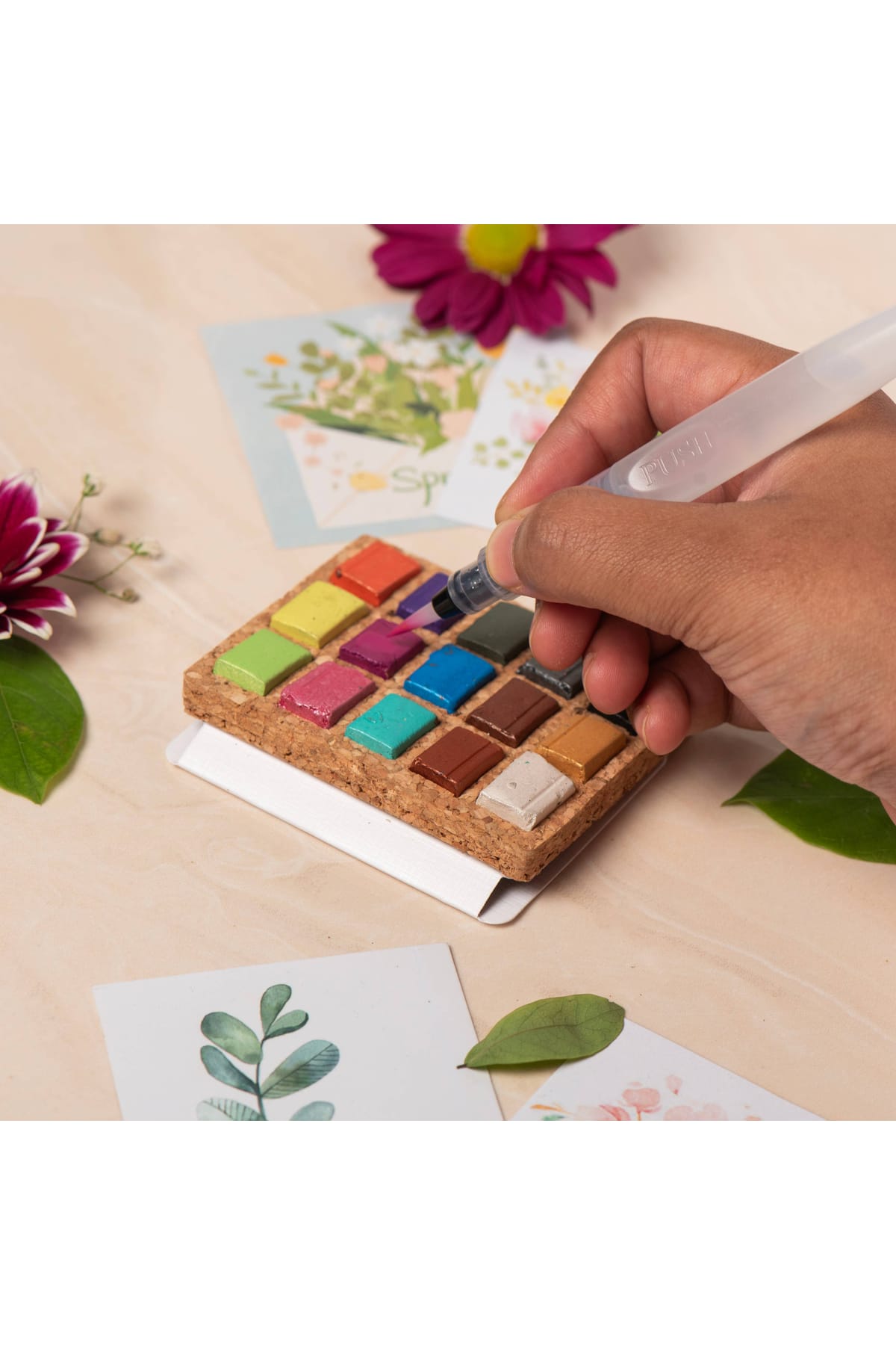 Watercolor Pans - Metallic 15 Colors (Pack of 5) Nano Pallet