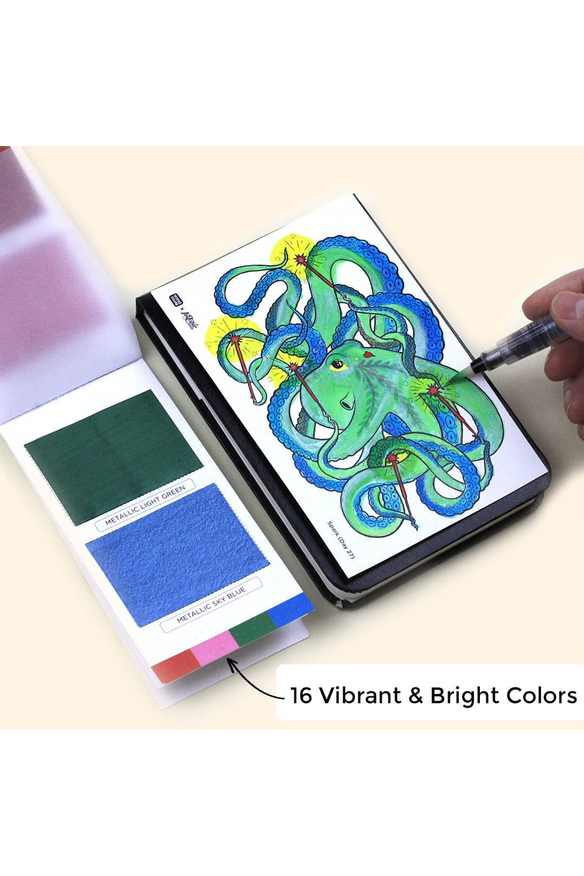 Spring Colorsheets - 16 Handmade Watercolors