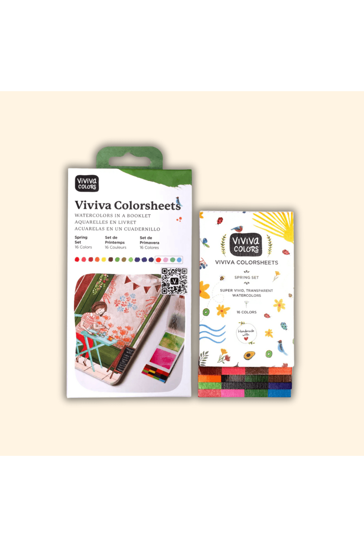 Spring Colorsheets - 16 Handmade Watercolors