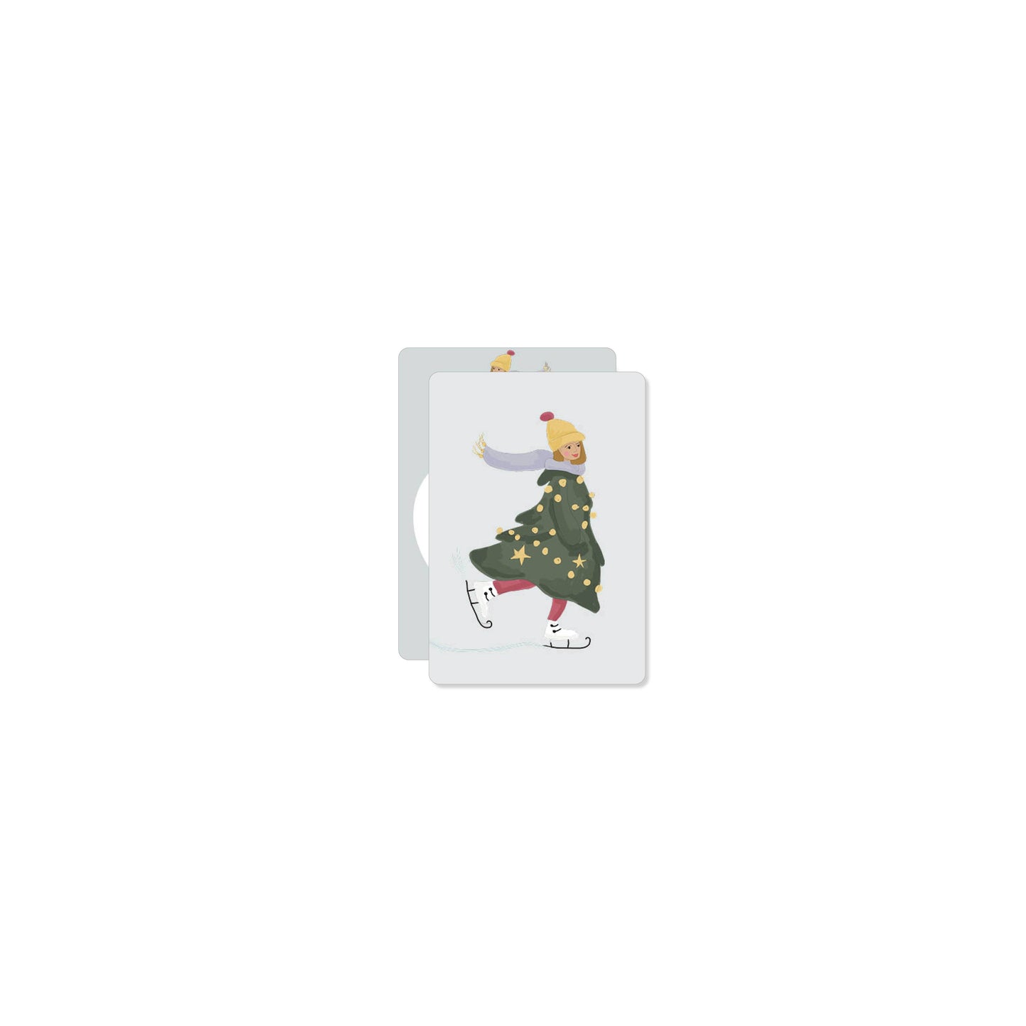 A wintry dress ... | Mini Christmas Postcard.