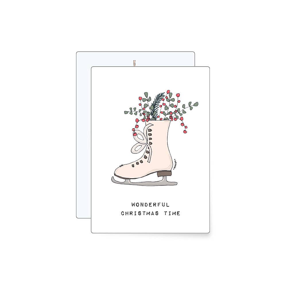Wonderful Christmas time | Mini Christmas Postcard.