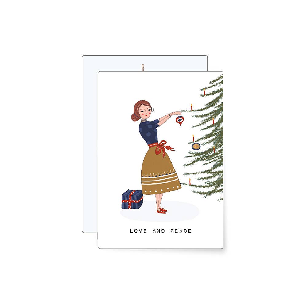 Love and peace | Mini Christmas Postcard.