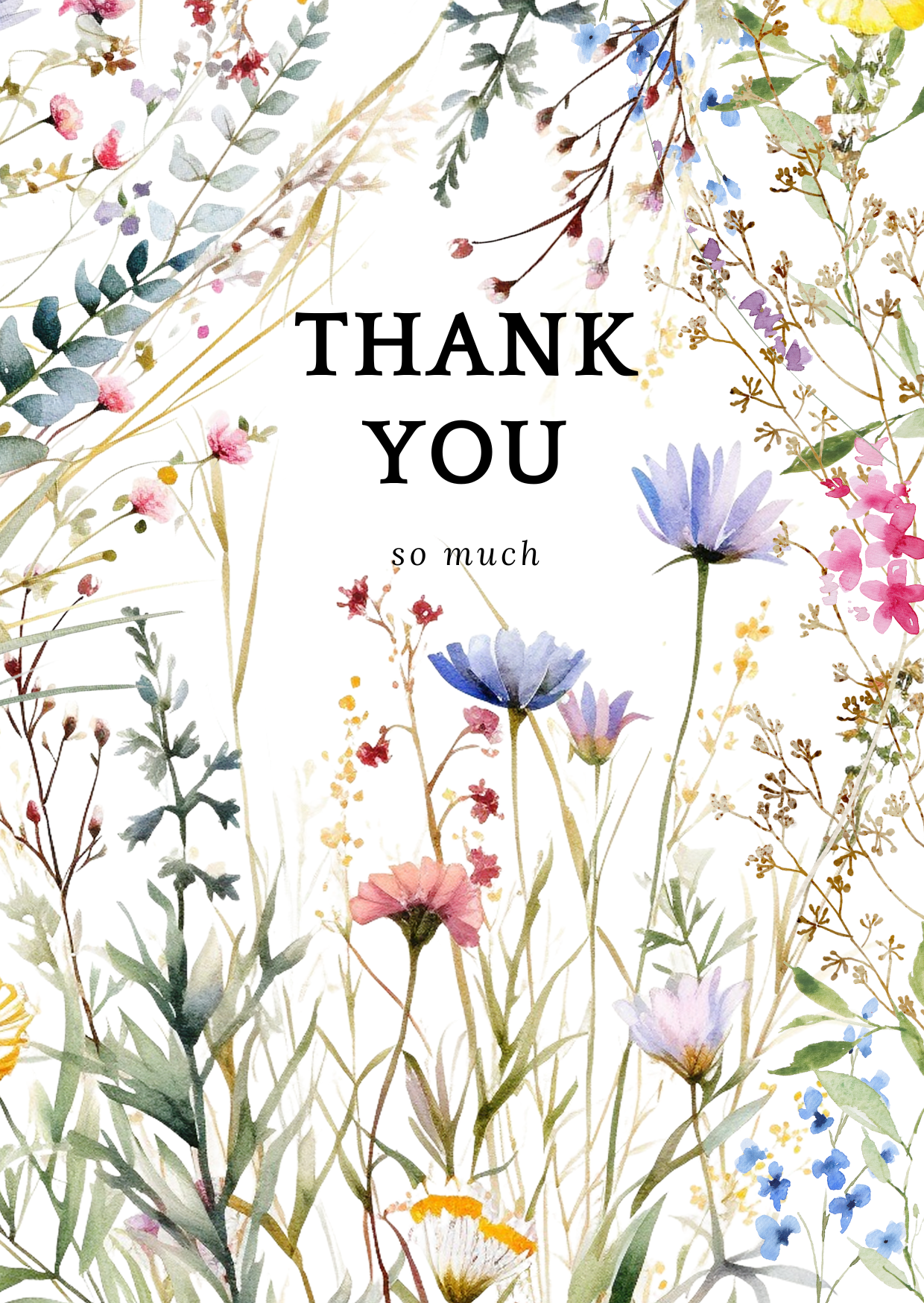 SO Much. Thank You Postcard.