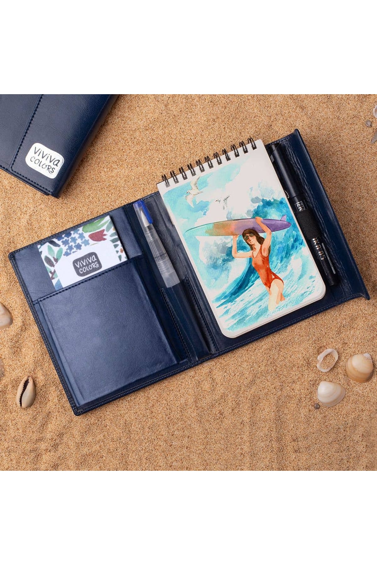 A6 Travel Paint Kit - Vegan Leather| Handcrafted| Portable