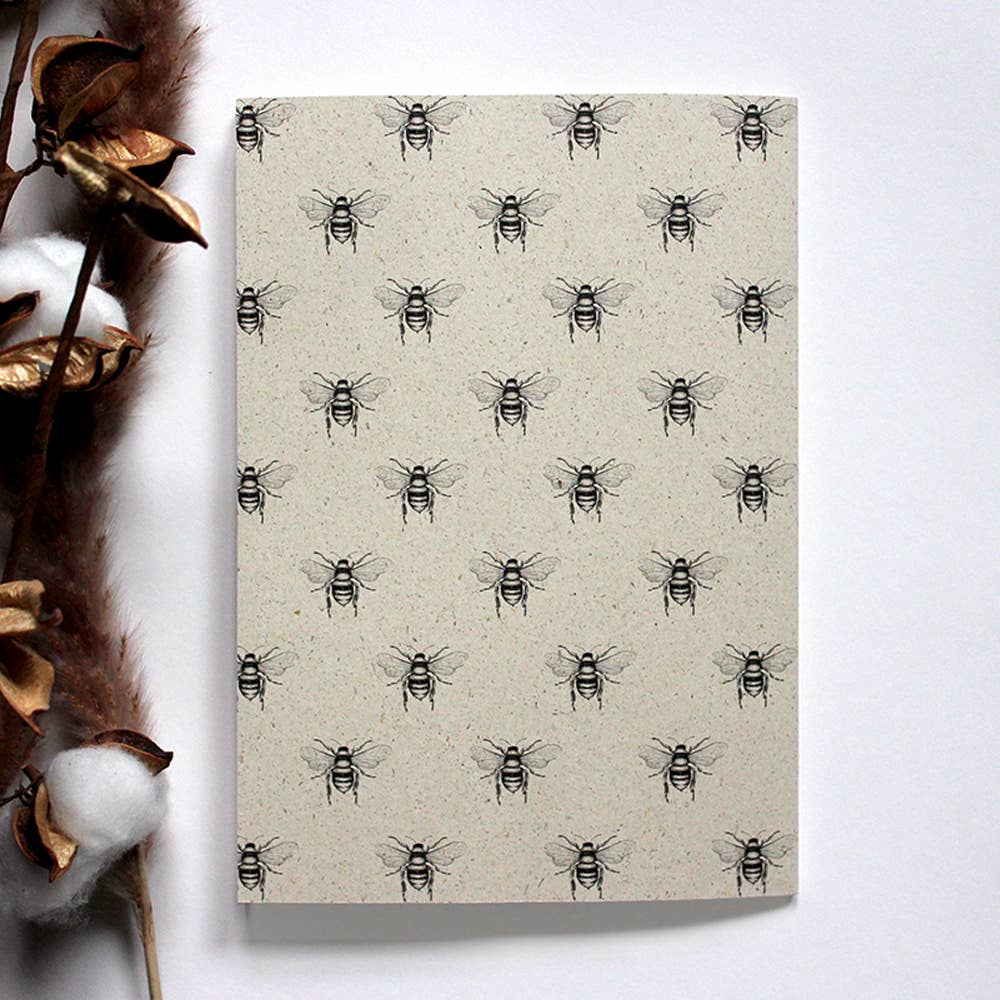 *Grass Paper* A5 Wild Bee Softcover Notebook / Sketchbook