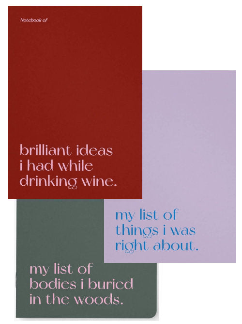 *Limited Edition* Funny Softcover Notebook Trio