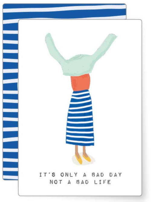 Minimal illustration with uplifting quote reminding us that difficult days do not define life.