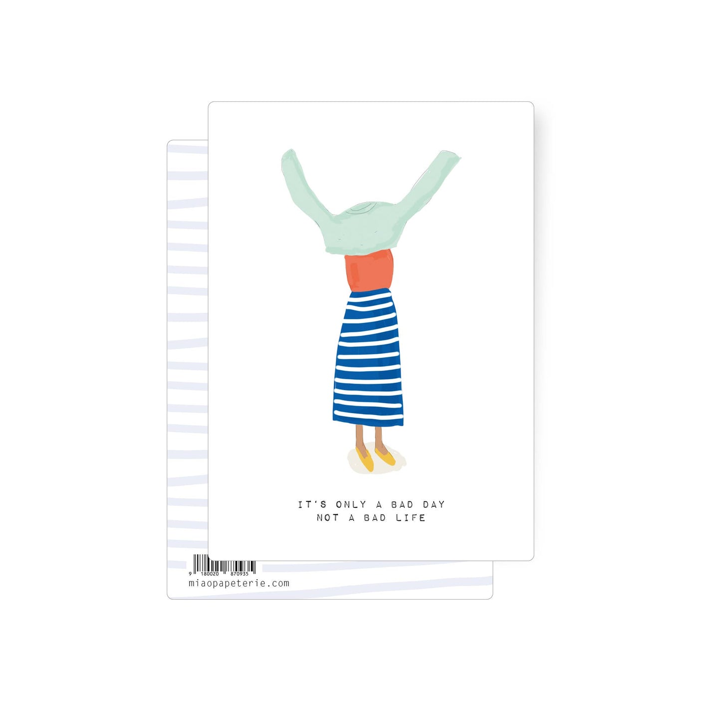 Minimal illustration with uplifting quote reminding us that difficult days do not define life.