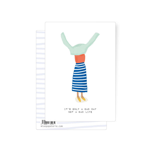 Minimal illustration with uplifting quote reminding us that difficult days do not define life.