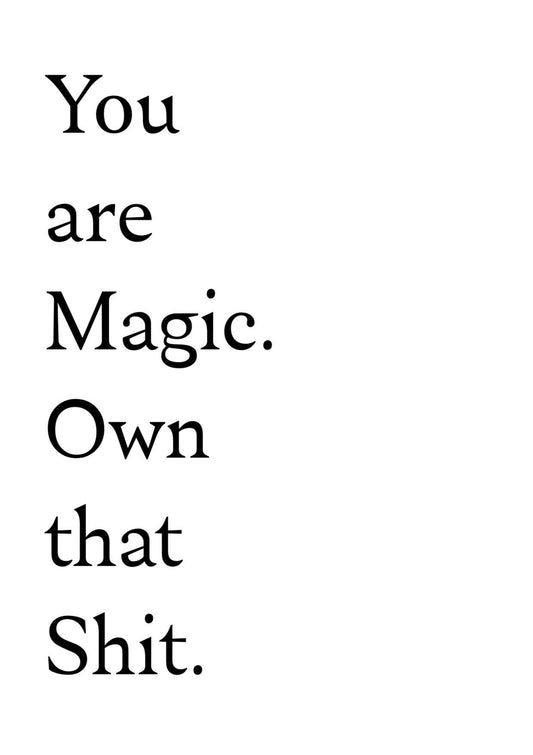 Magical You. Funny Adult Postcard.